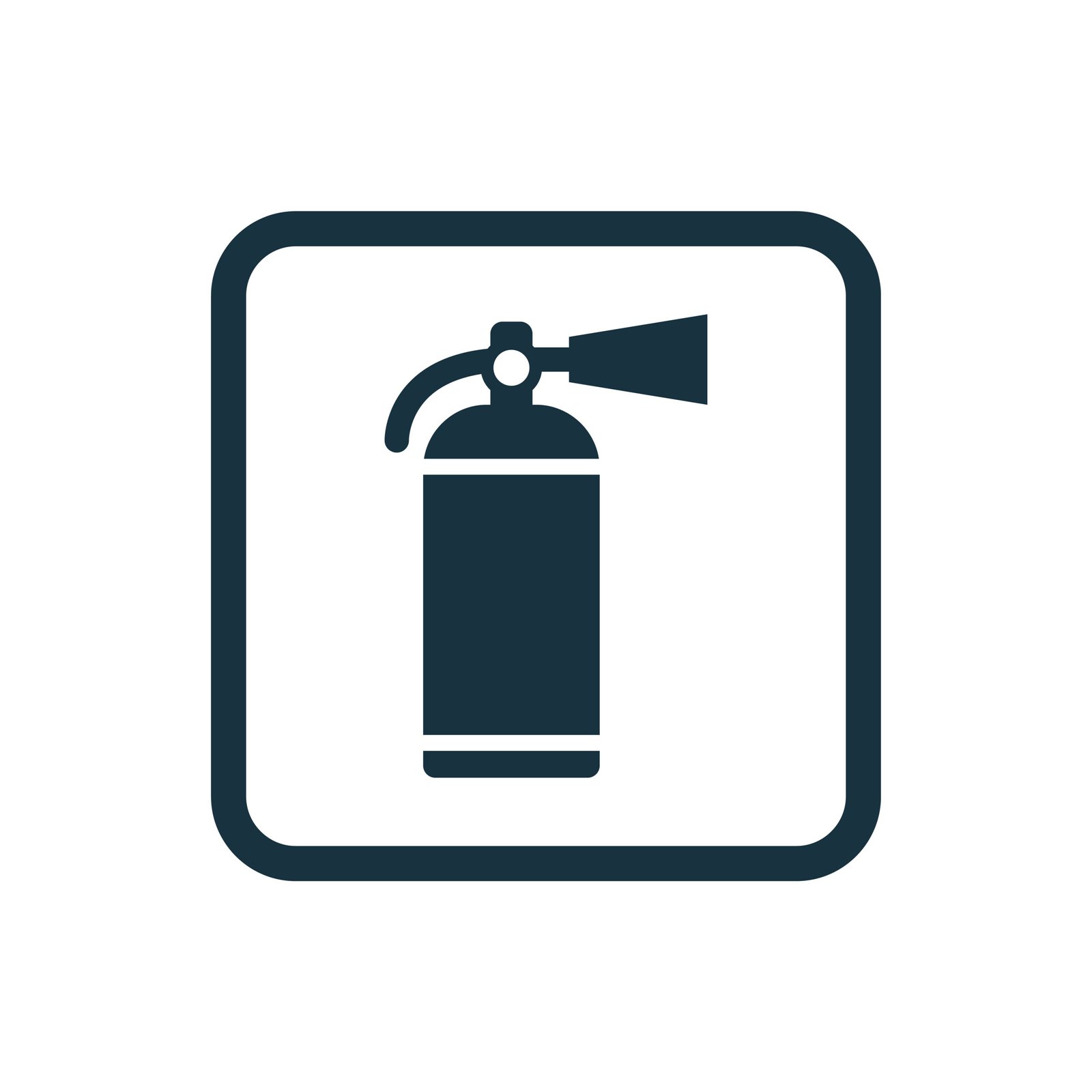 Fire,Extinguisher,Icon,Rounded,Squares,Button,,On,White,Background